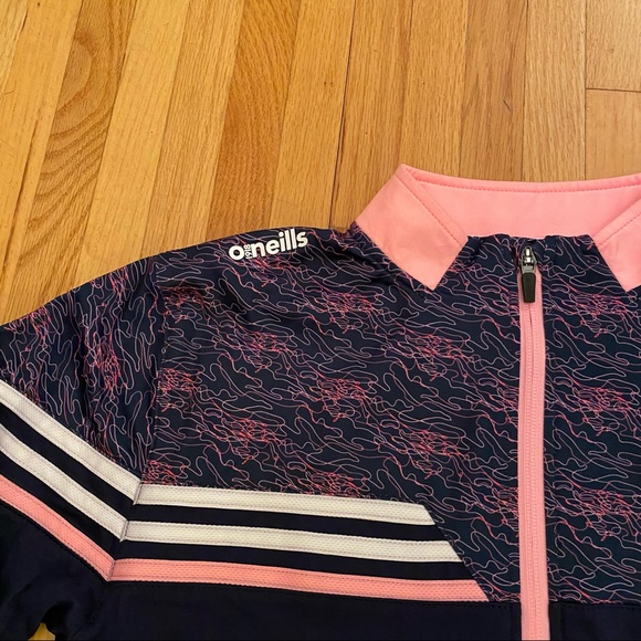 O'NEILLS Girls Donegal GAA Nevis 26 3 Stripe Full Zip Navy & Pink Jacket NEW - Picture 6 of 15